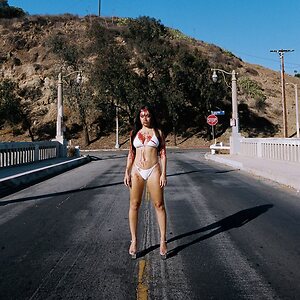 Charli XCX wearing bikini
