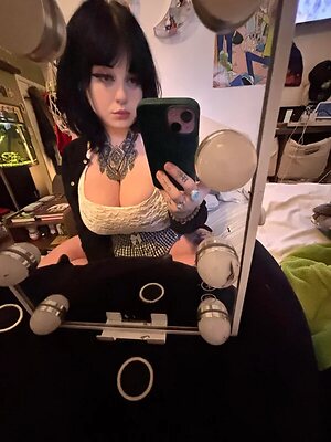 Extremely Busty Tattooed Goth